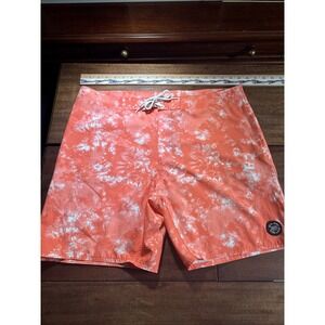 Ron Jon Surf‎ Shop Men's Swimming Trunks Bright Orange, Secure Pockets Sz 36